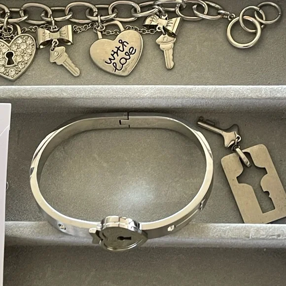 Heart 10 Bracelets silver, black super cute Guess, Make a Wish + - Picture 5 of 9